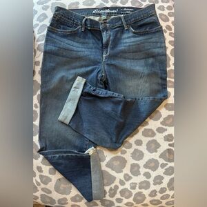 Eddie Bauer Dark Blue Boyfriend Crop Jeans